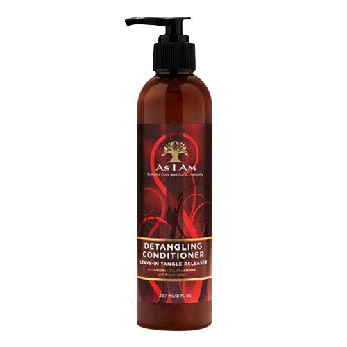 As I Am Detangling Conditioner Leave-in Tangle Releaser With Coconut Oil, Shea Butter And Royal Gelly, 8 oz